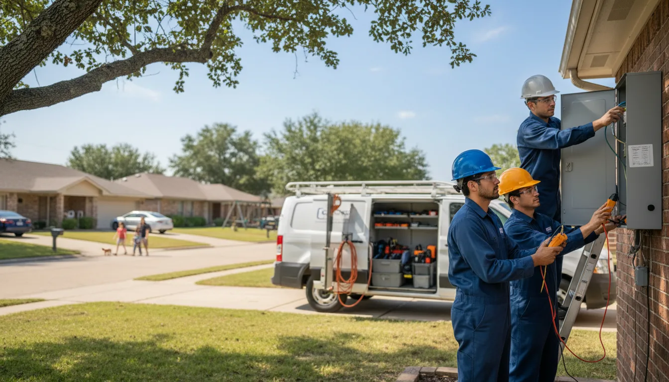 Certified electrician providing emergency electrical services in Pandora, TX